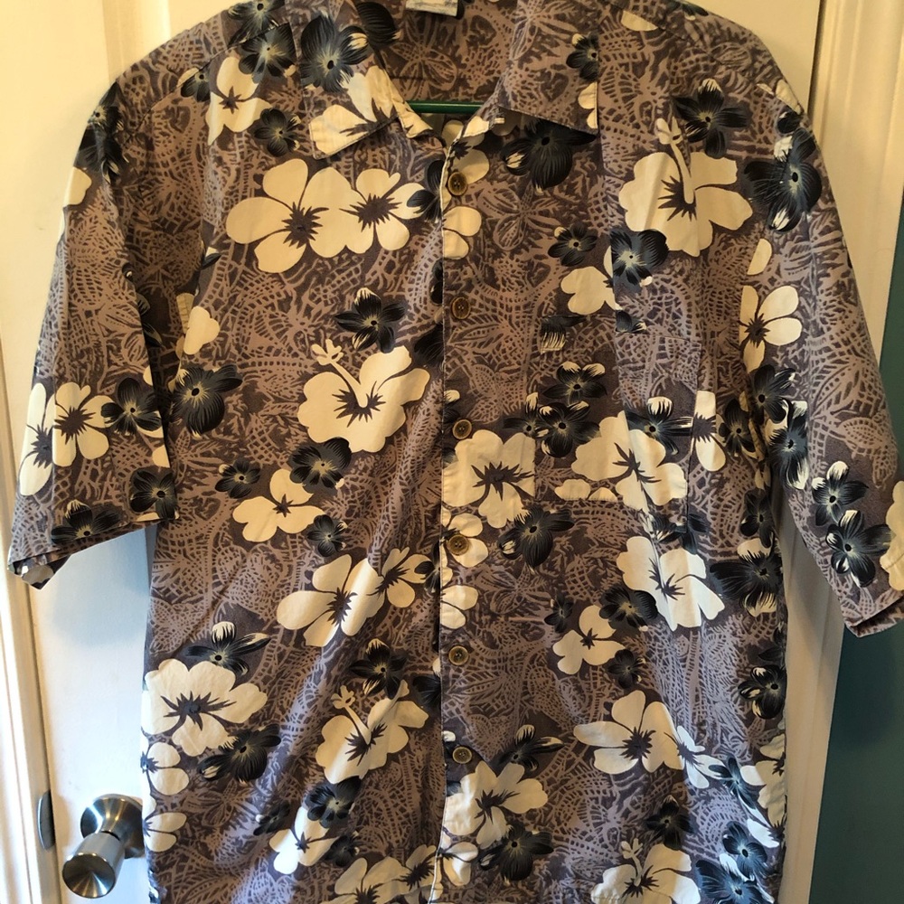 OP floral casual Hawaiian shirt size L